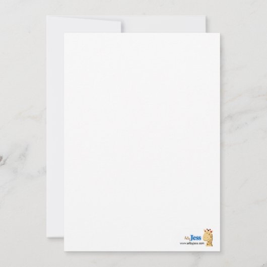 Little Skipper Sailboat 5x7 Baby shower Invitation Kaart (Achterkant)