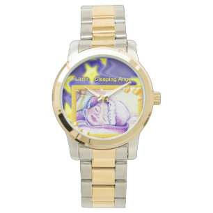 Little Sleeping Angel Two-Tone Watch Horloge