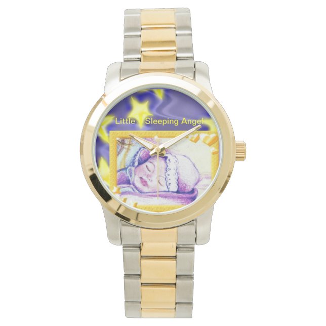 Little Sleeping Angel Two-Tone Watch Horloge (Voorkant)