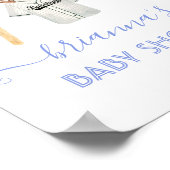 Little Slugger Baby shower Honkbal welkom teken Poster (Hoek)