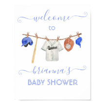 Little Slugger Baby shower Honkbal welkom teken