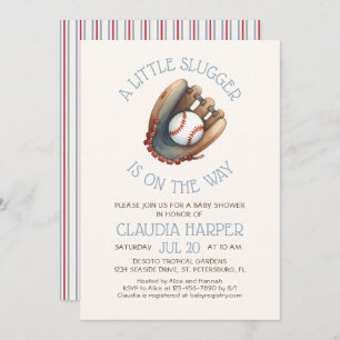 Little Slugger Baby shower Kaart