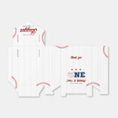 Little Slugger Baseball 1st Birthday Bedankdoosjes (Uitgevouwen)