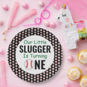 Little Slugger Baseball 1st Birthday Paper Bord (Feest)