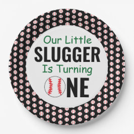 Little Slugger Baseball 1st Birthday Paper Bord