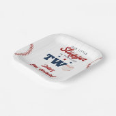 Little Slugger Baseball 2nd Birthday Papieren Bordje (Gebogen)