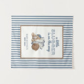 Little Slugger Baseball Baby Shower Backdrop Wandkleed (Voorkant (horizontaal))