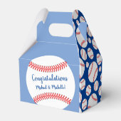 Little Slugger Baseball Baby shower Bedankdoosjes (Achterkant)