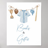 Little Slugger Baseball Baby shower Boeken & Gesch Poster (Voorkant)