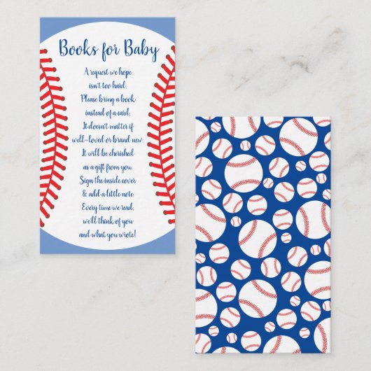 Little Slugger Baseball Baby shower Books for Baby Informatiekaartje (Voorkant / Achterkant)