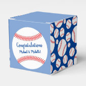 Little Slugger Baseball Baby shower Favor Box Bedankdoosjes (Voorkant Zijde)