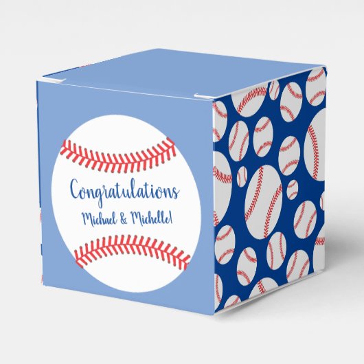 Little Slugger Baseball Baby shower Favor Box Bedankdoosjes (Voorkant Zijde)