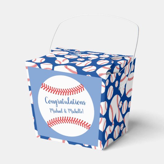 Little Slugger Baseball Baby shower Favor Box Bedankdoosjes (Voorkant Zijde)