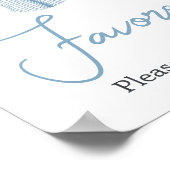 Little Slugger Baseball Baby shower Favors Poster (Hoek)