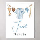 Little Slugger Baseball Baby shower Food Poster (Voorkant)