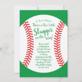 Little Slugger Baseball Baby shower Genderneutraal Kaart (Voorkant)