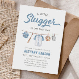 Little Slugger Baseball Baby shower Kaart