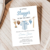 Little Slugger Baseball Baby shower Kaart