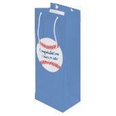 Little Slugger Baseball Baby shower Medium Gift Ba Wijn Cadeautas (Achterkant Gekanteld)