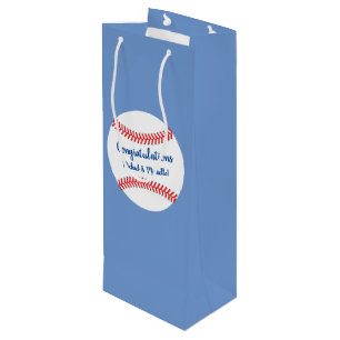 Little Slugger Baseball Baby shower Medium Gift Ba Wijn Cadeautas