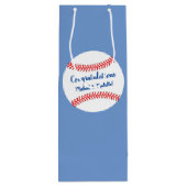 Little Slugger Baseball Baby shower Medium Gift Ba Wijn Cadeautas (Achterkant)
