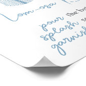 Little Slugger Baseball Baby shower Mom Osa Bar Poster (Hoek)