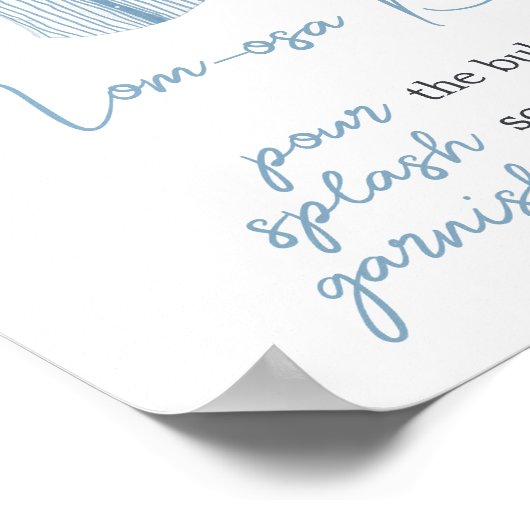 Little Slugger Baseball Baby shower Mom Osa Bar Poster (Hoek)