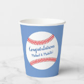 Little Slugger Baseball Baby shower Papieren Bekers (Achterkant)