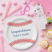 Little Slugger Baseball Baby shower Papieren Bordje (Feest)
