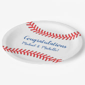 Little Slugger Baseball Baby shower Papieren Bordje (Gekanteld)