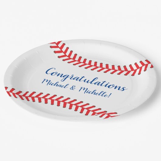 Little Slugger Baseball Baby shower Papieren Bordje (Gekanteld)