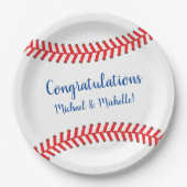 Little Slugger Baseball Baby shower Papieren Bordje (Voorkant)