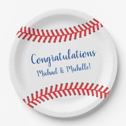 Little Slugger Baseball Baby shower Papieren Bordje (Voorkant)