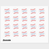 Little Slugger Baseball Baby shower Ronde Sticker (Vel)