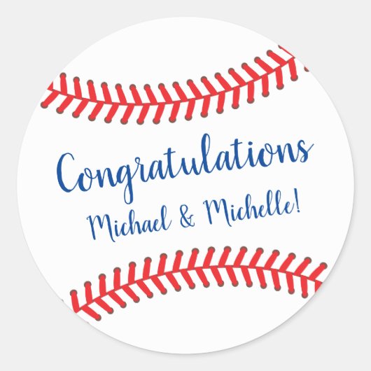 Little Slugger Baseball Baby shower Ronde Sticker (Voorkant)