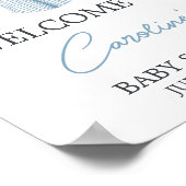 Little Slugger Baseball Baby shower Welkom Poster (Hoek)