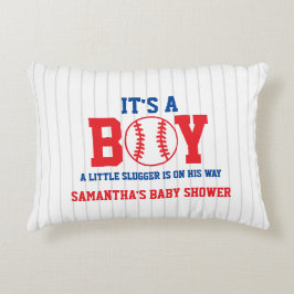 Little Slugger Baseball Boy Baby Shower Accent Kussen