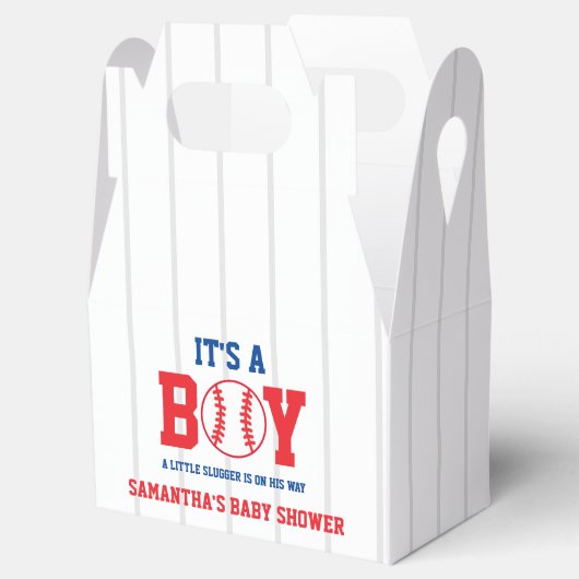 Little Slugger Baseball Boy Baby shower Bedankdoosjes (Geopend)