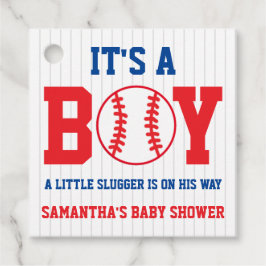 Little Slugger Baseball Boy Baby shower Bedankjes Labels