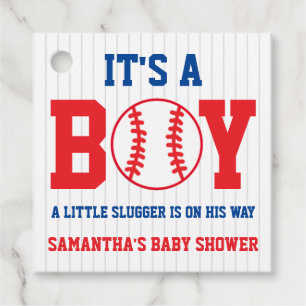 Little Slugger Baseball Boy Baby shower Bedankjes Labels