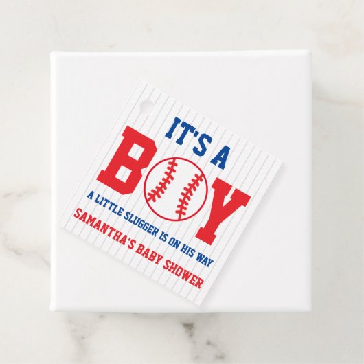 Little Slugger Baseball Boy Baby shower Bedankjes Labels (In situ)