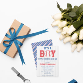 Little Slugger Baseball Boy Baby shower Kaart