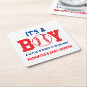Little Slugger Baseball Boy Baby shower Kartonnen Onderzetters (Schuin)