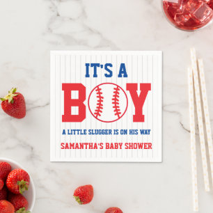 Little Slugger Baseball Boy Baby shower Servet
