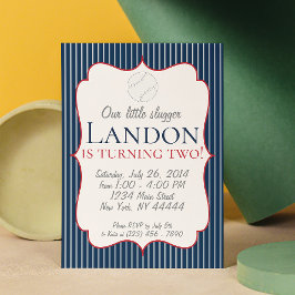 Little Slugger Baseball Party Invitation Kaart