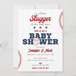 Little Slugger Baseball Sportieve Baby Shower Kaart