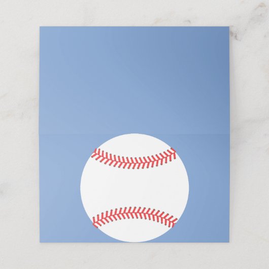 Little Slugger Baseball Sports Baby shower Plaatskaartje (Buitenkant ongevouwen)