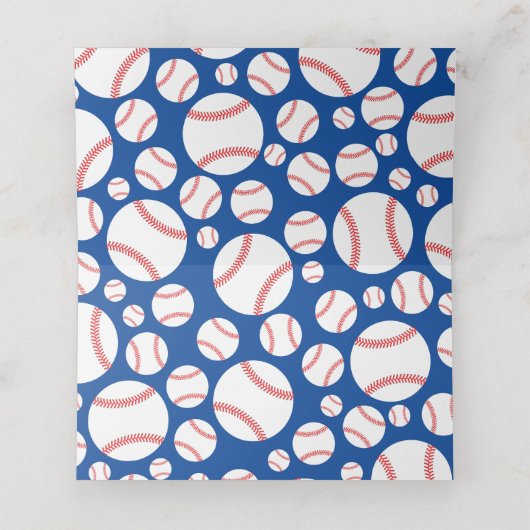 Little Slugger Baseball Sports Baby shower Plaatskaartje (Binnenkant ongevouwen)