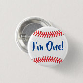 Little Slugger Baseball Verjaardagsfeestje Ronde Button 3,2 Cm (Voorkant /achterkant)