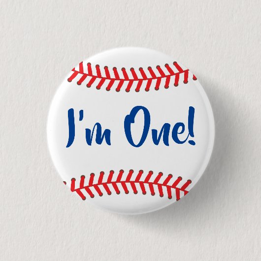 Little Slugger Baseball Verjaardagsfeestje Ronde Button 3,2 Cm (Voorkant)